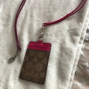 Used Coach ID lanyard w/ dust cover and 2 lanyards